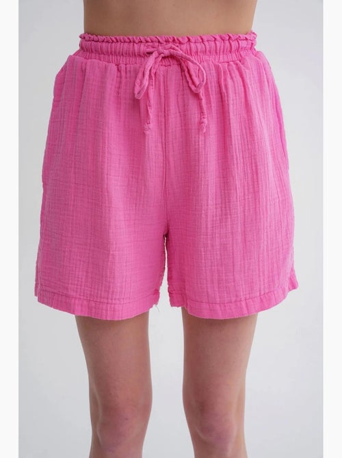Shorts de tiro alto texturizados de pernera ancha mixray - Kiabi