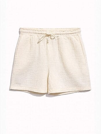 Shorts de tiro alto texturizados de pernera ancha mixray
