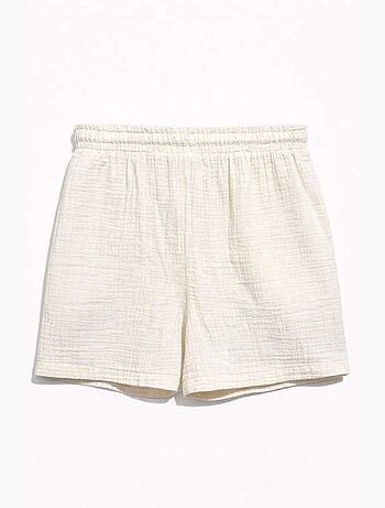 Shorts de tiro alto texturizados de pernera ancha mixray