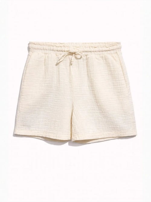 Shorts de tiro alto texturizados de pernera ancha mixray - Kiabi Shorts de tiro alto texturizados de pernera ancha mixray - Kiabi