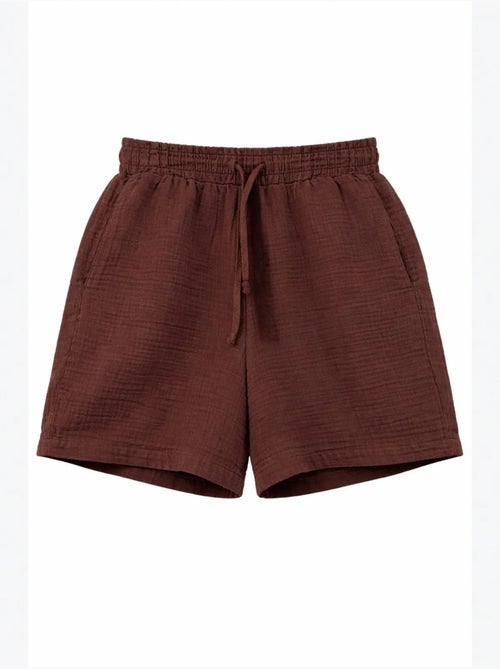 Shorts de tiro alto texturizados de pernera ancha mixray - Kiabi
