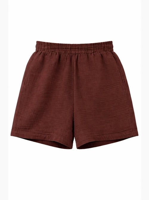 Shorts de tiro alto texturizados de pernera ancha mixray - Kiabi