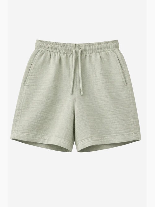 Shorts de tiro alto texturizados de pernera ancha mixray - Kiabi Shorts de tiro alto texturizados de pernera ancha mixray - Kiabi