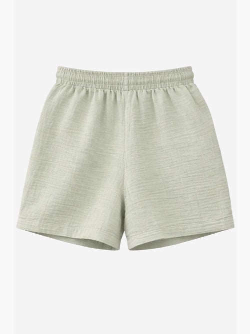 Shorts de tiro alto texturizados de pernera ancha mixray - Kiabi Shorts de tiro alto texturizados de pernera ancha mixray - Kiabi