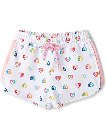 Shorts Deportivos Corazones Multicolor