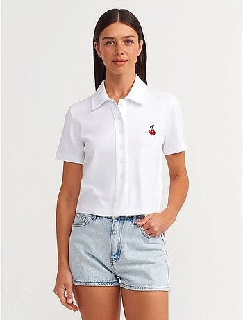 Shorts mom de denim de algodón de tiro alto dilvin