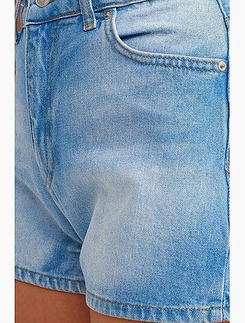 Shorts mom de denim de algodón de tiro alto dilvin
