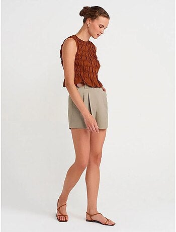 Shorts sastre de cintura alta para mujer dilvin