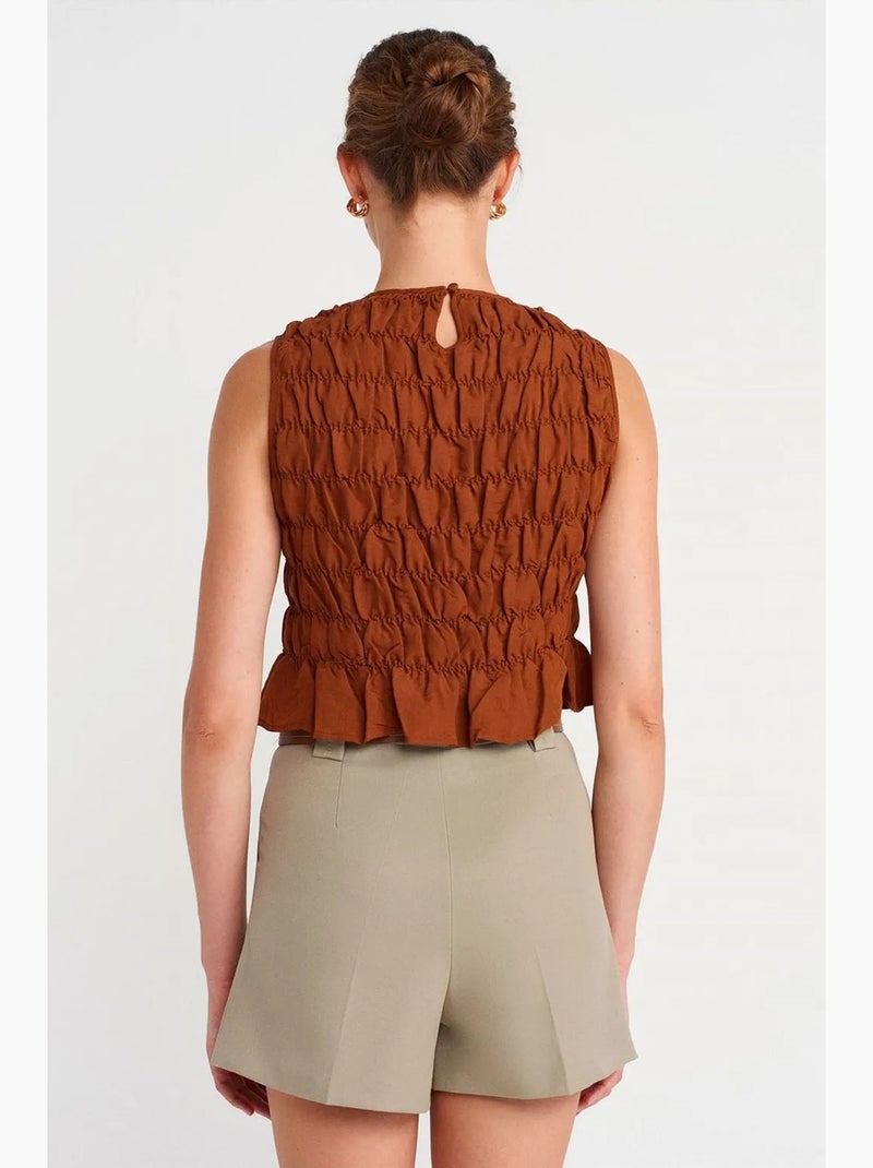 Shorts sastre de cintura alta para mujer dilvin Beige arcilla - Kiabi