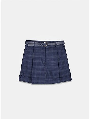 Shorts sastre de crepé de tiro alto con cinturón dilvin