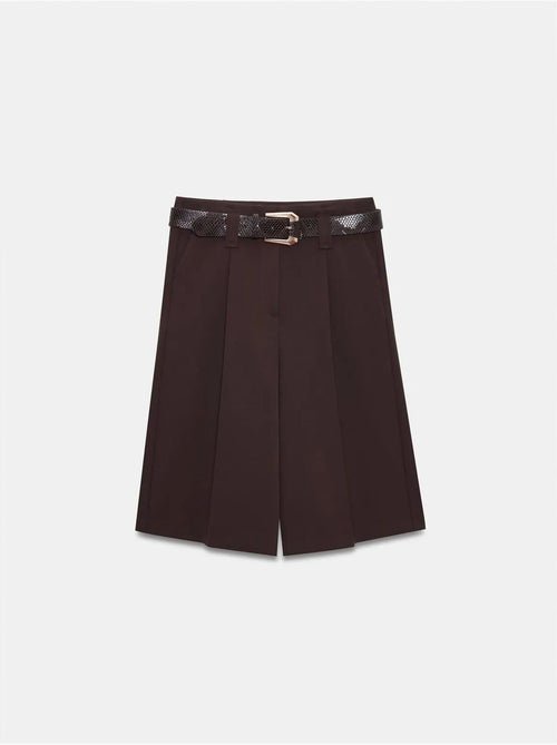 Shorts sastre de pernera ancha con cinturón y cintura alta dilvin - Kiabi Shorts sastre de pernera ancha con cinturón y cintura alta dilvin - Kiabi