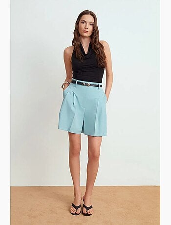 Shorts sastre de pernera ancha de tiro alto dilvin