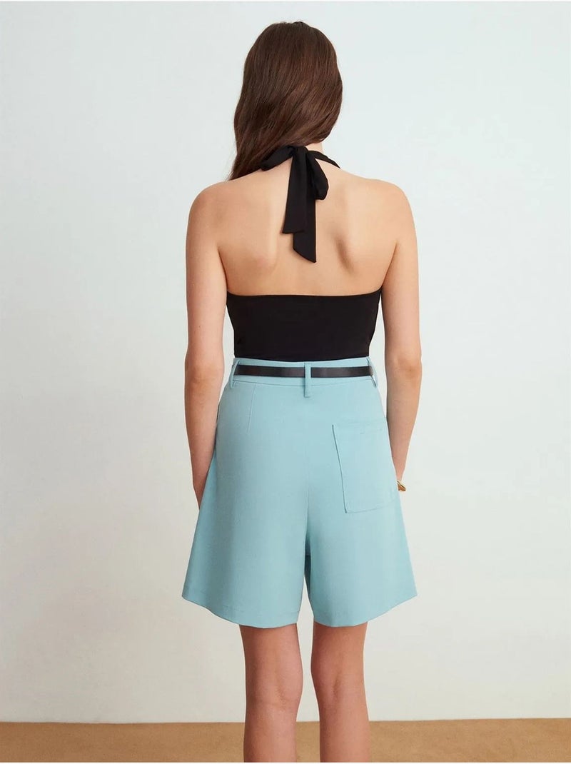 Shorts sastre de pernera ancha de tiro alto dilvin Azul cielo - Kiabi