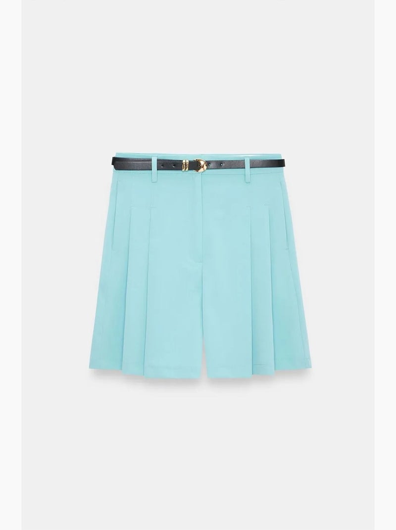Shorts sastre de pernera ancha de tiro alto dilvin Azul cielo - Kiabi