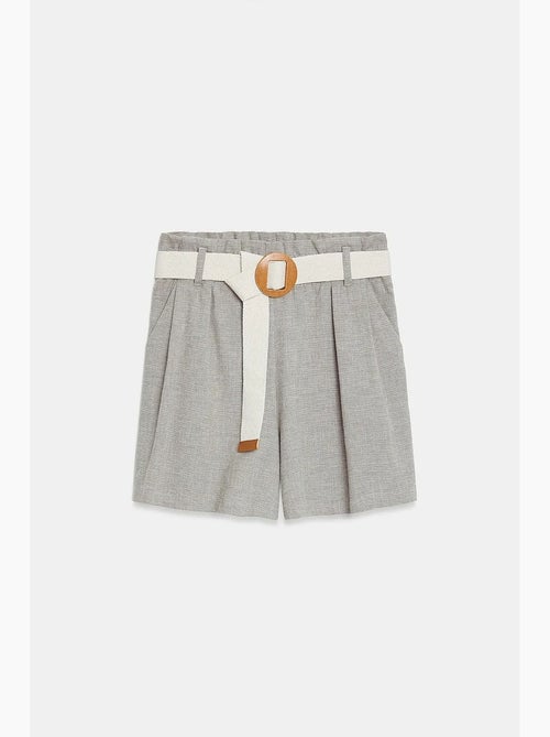 Shorts sastre de pernera ancha de tiro alto dilvin - Kiabi Shorts sastre de pernera ancha de tiro alto dilvin - Kiabi