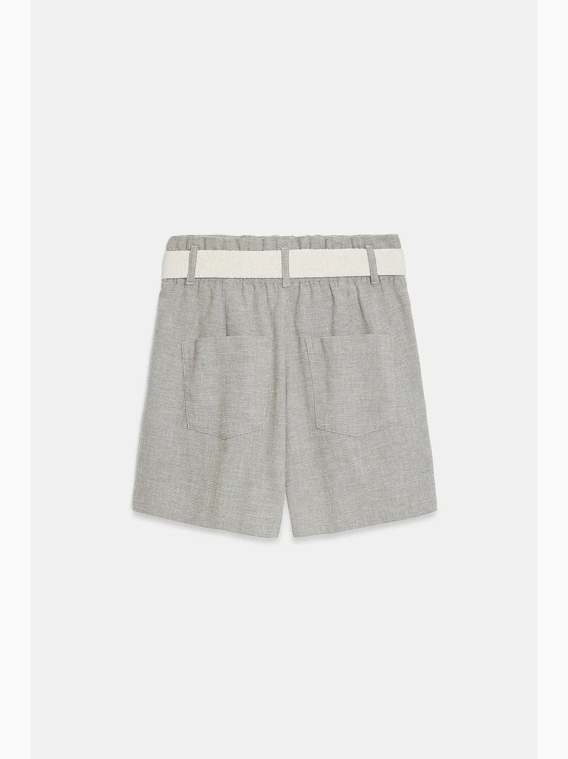 Shorts sastre de pernera ancha de tiro alto dilvin Gris claro - Kiabi