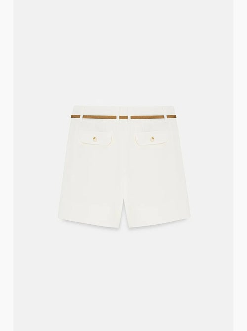 Shorts sastre de popelina de tiro alto con cinturón dilvin - Kiabi Shorts sastre de popelina de tiro alto con cinturón dilvin - Kiabi