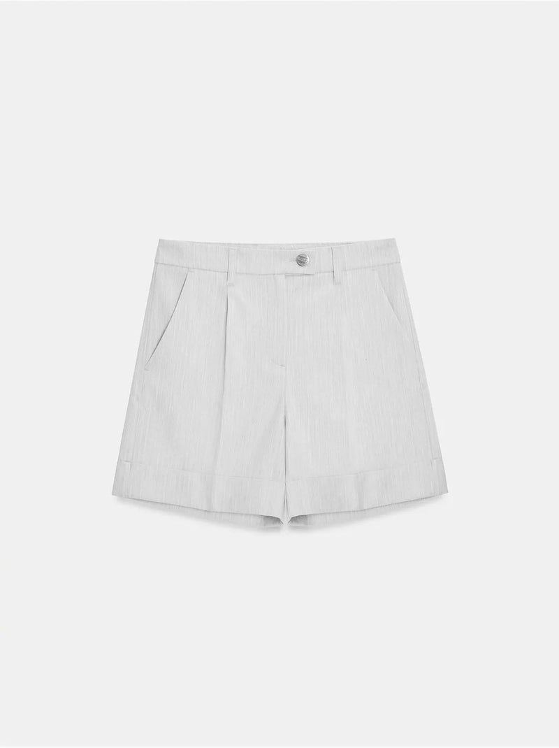 Shorts sastre de tejido de cintura alta dilvin Blanco roto - Kiabi