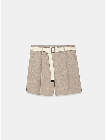 Shorts sastre de tiro alto con cinturón dilvin