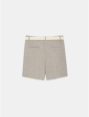 Shorts sastre de tiro alto con cinturón dilvin