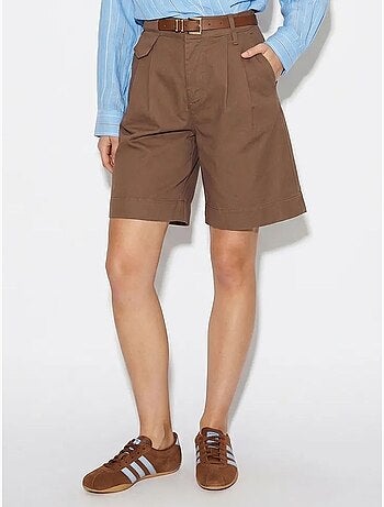 Shorts sastre de tiro alto con cinturón lucci