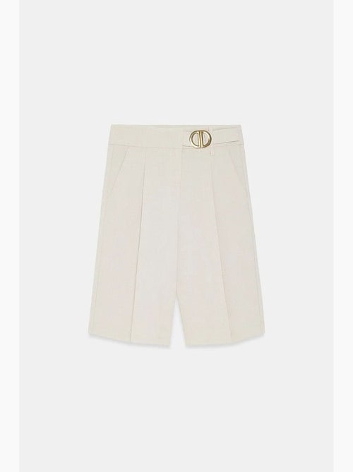 Shorts sastre de tiro alto y pernera ancha dilvin - Kiabi