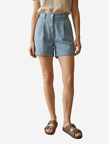 Shorts sastre de tiro alto y pernera ancha my fashion