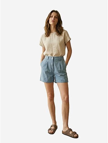 Shorts sastre de tiro alto y pernera ancha my fashion