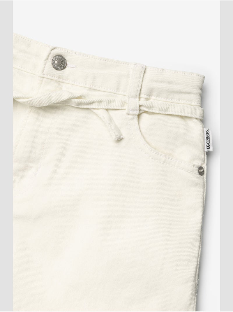 Shorts vaqueros CARPUGI Blanco - Kiabi