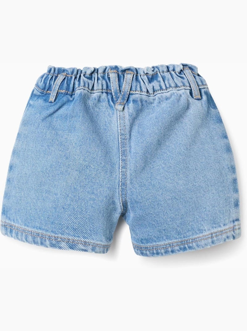 Shorts vaqueros con bolsillos delanteros Azul claro - Kiabi