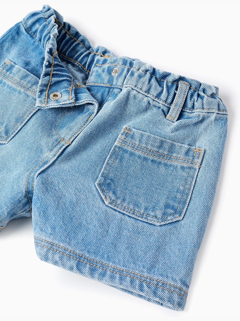 Shorts vaqueros con bolsillos delanteros Azul claro - Kiabi