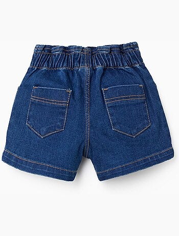 Shorts vaqueros con cintura paperbag y bolsillos