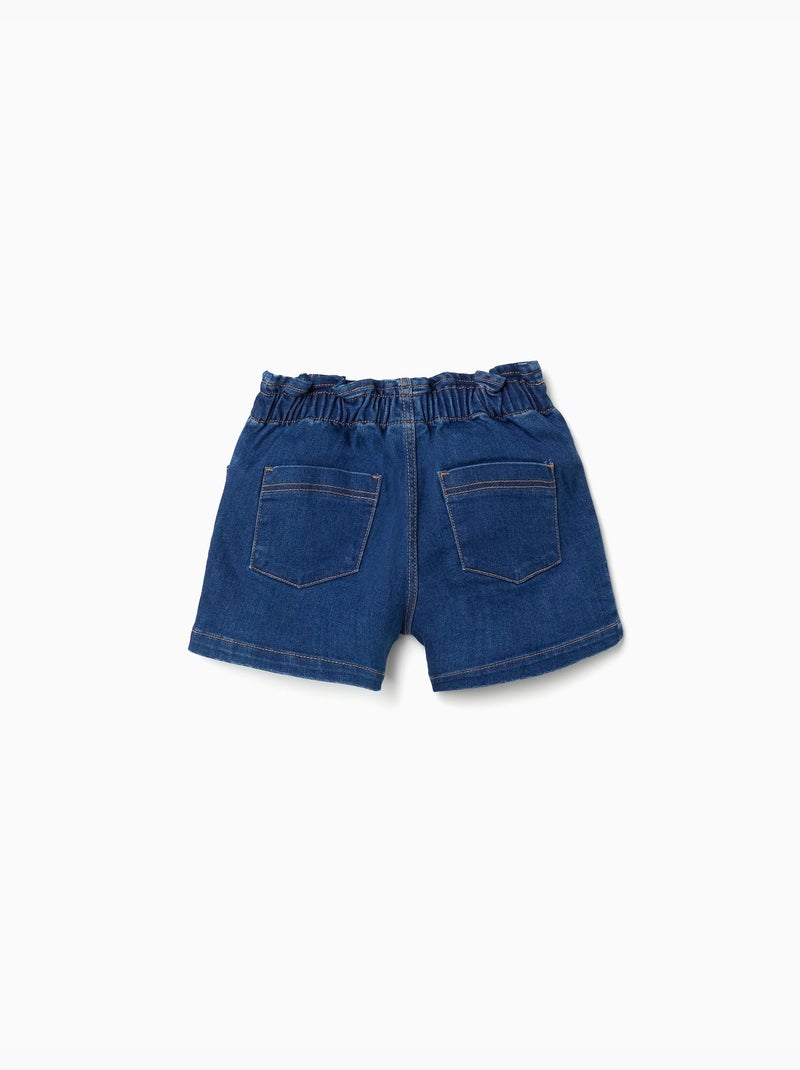 Shorts vaqueros con cintura paperbag y bolsillos Azul Azul - Kiabi