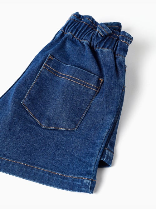 Shorts vaqueros con cintura paperbag y bolsillos - Kiabi