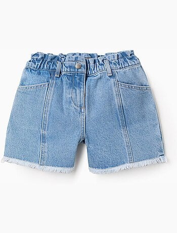 Shorts vaqueros con dobladillo deshilachado