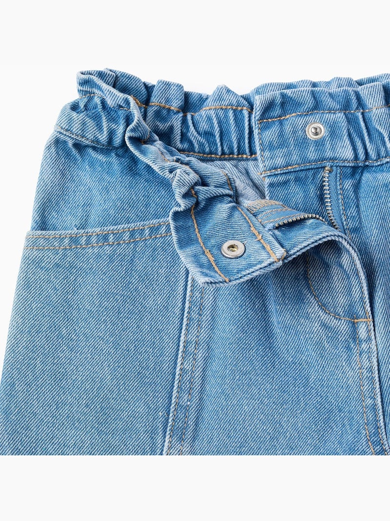 Shorts vaqueros con dobladillo deshilachado Azul claro - Kiabi