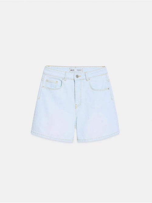 Shorts vaqueros de cintura alta y pernera ancha dilvin - Kiabi Shorts vaqueros de cintura alta y pernera ancha dilvin - Kiabi