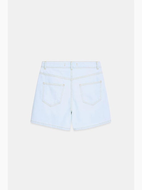 Shorts vaqueros de cintura alta y pernera ancha dilvin - Kiabi Shorts vaqueros de cintura alta y pernera ancha dilvin - Kiabi