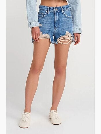 Shorts vaqueros de tiro alto para mujer dilvin