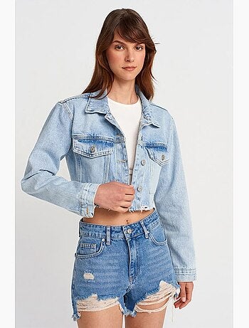 Shorts vaqueros de tiro alto para mujer dilvin