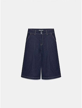 Shorts vaqueros de tiro alto y pernera ancha dilvin