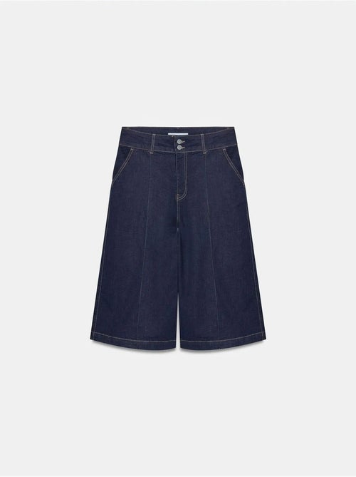 Shorts vaqueros de tiro alto y pernera ancha dilvin - Kiabi Shorts vaqueros de tiro alto y pernera ancha dilvin - Kiabi