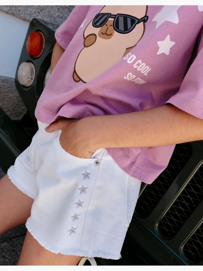 Shorts vaqueros, MO Fashion Blanco - Kiabi