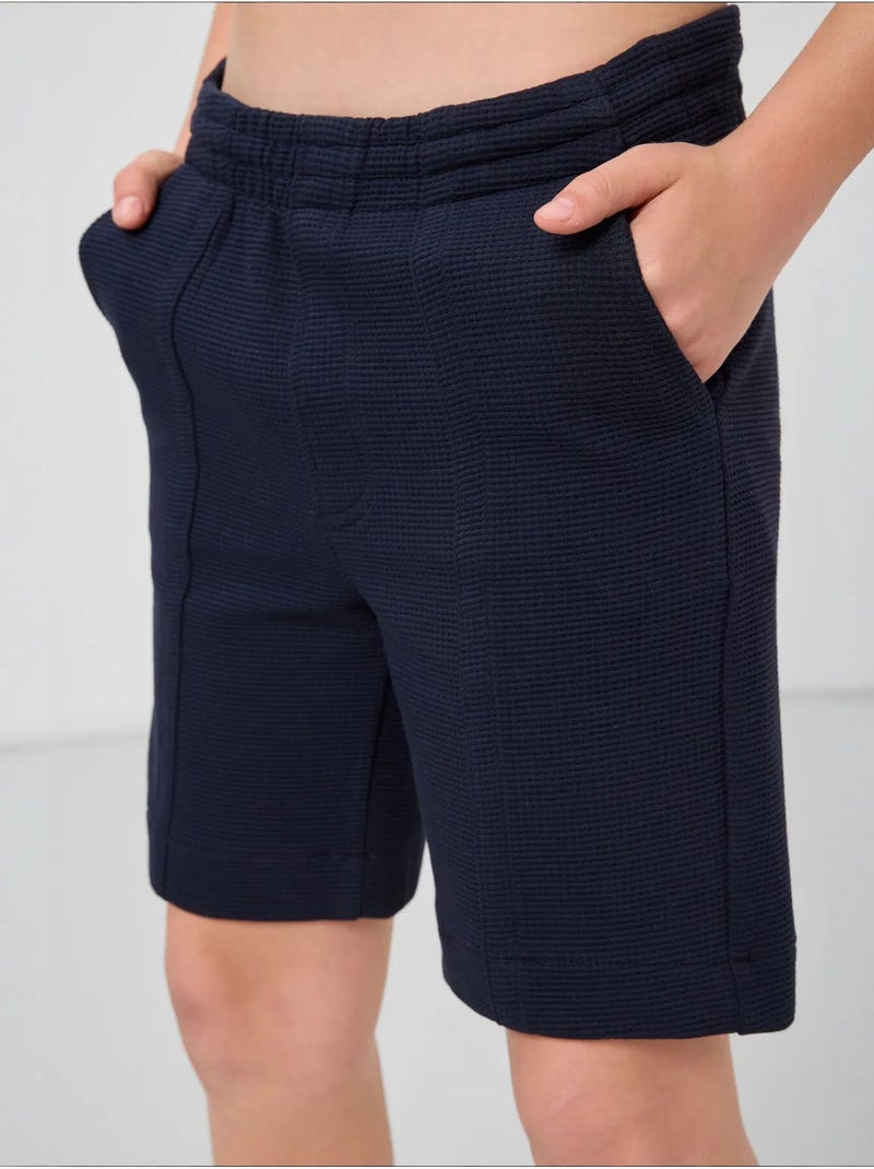 Shorts youth de mezcla de algodón tommy Azul marino - Kiabi