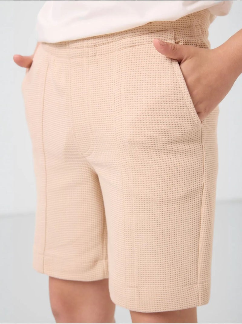 Shorts youth de mezcla de algodón tommy Beige arcilla - Kiabi