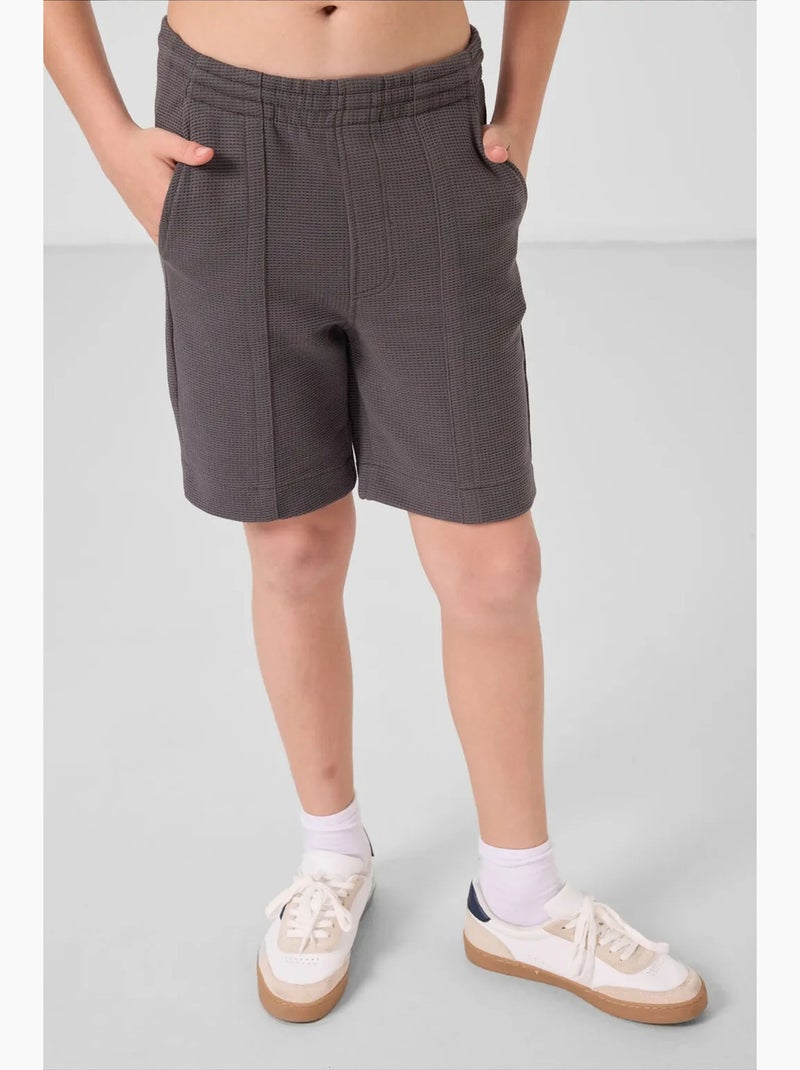 Shorts youth de mezcla de algodón tommy Gris negro - Kiabi