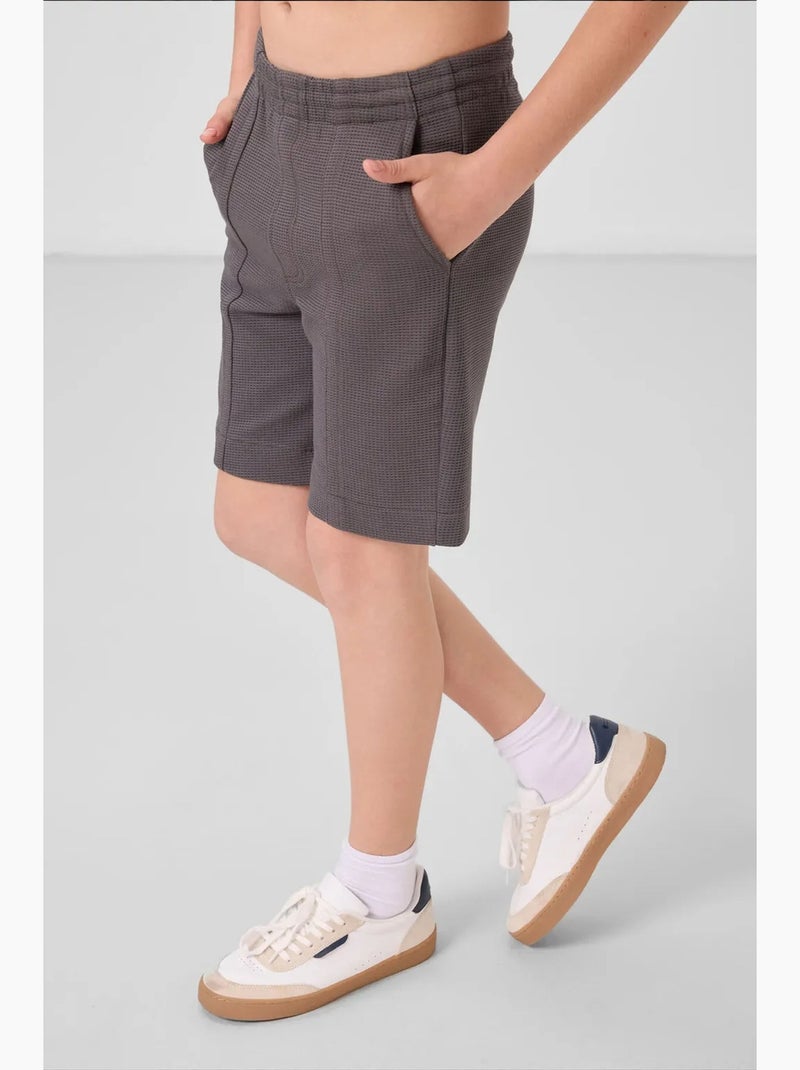 Shorts youth de mezcla de algodón tommy Gris negro - Kiabi