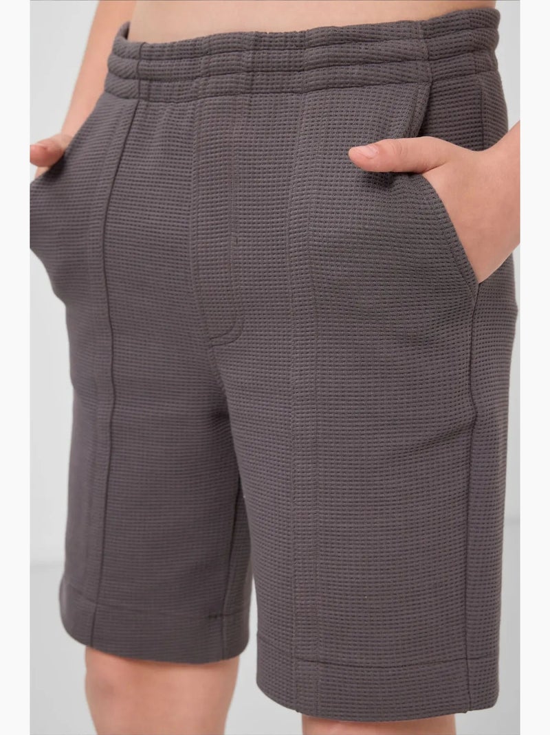 Shorts youth de mezcla de algodón tommy Gris negro - Kiabi