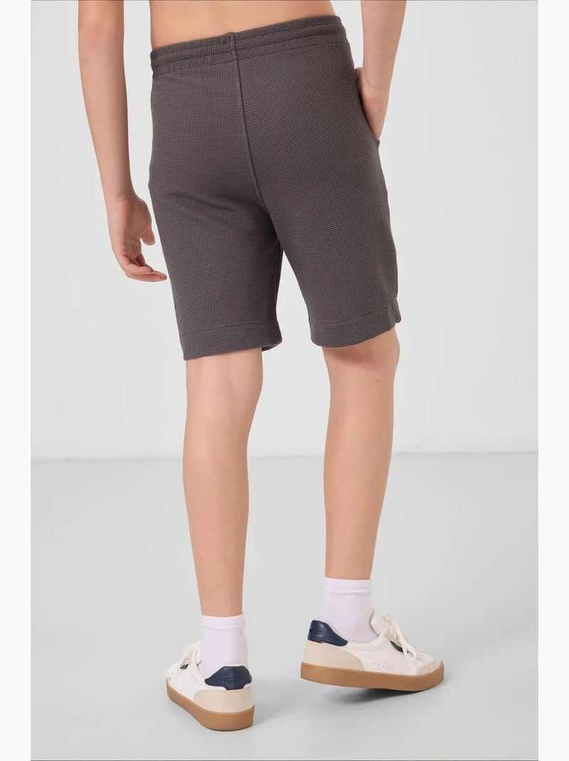 Shorts youth de mezcla de algodón tommy Gris negro - Kiabi