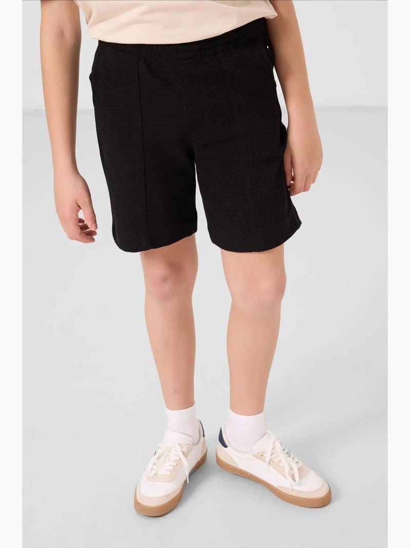 Shorts youth de mezcla de algodón tommy Negro - Kiabi